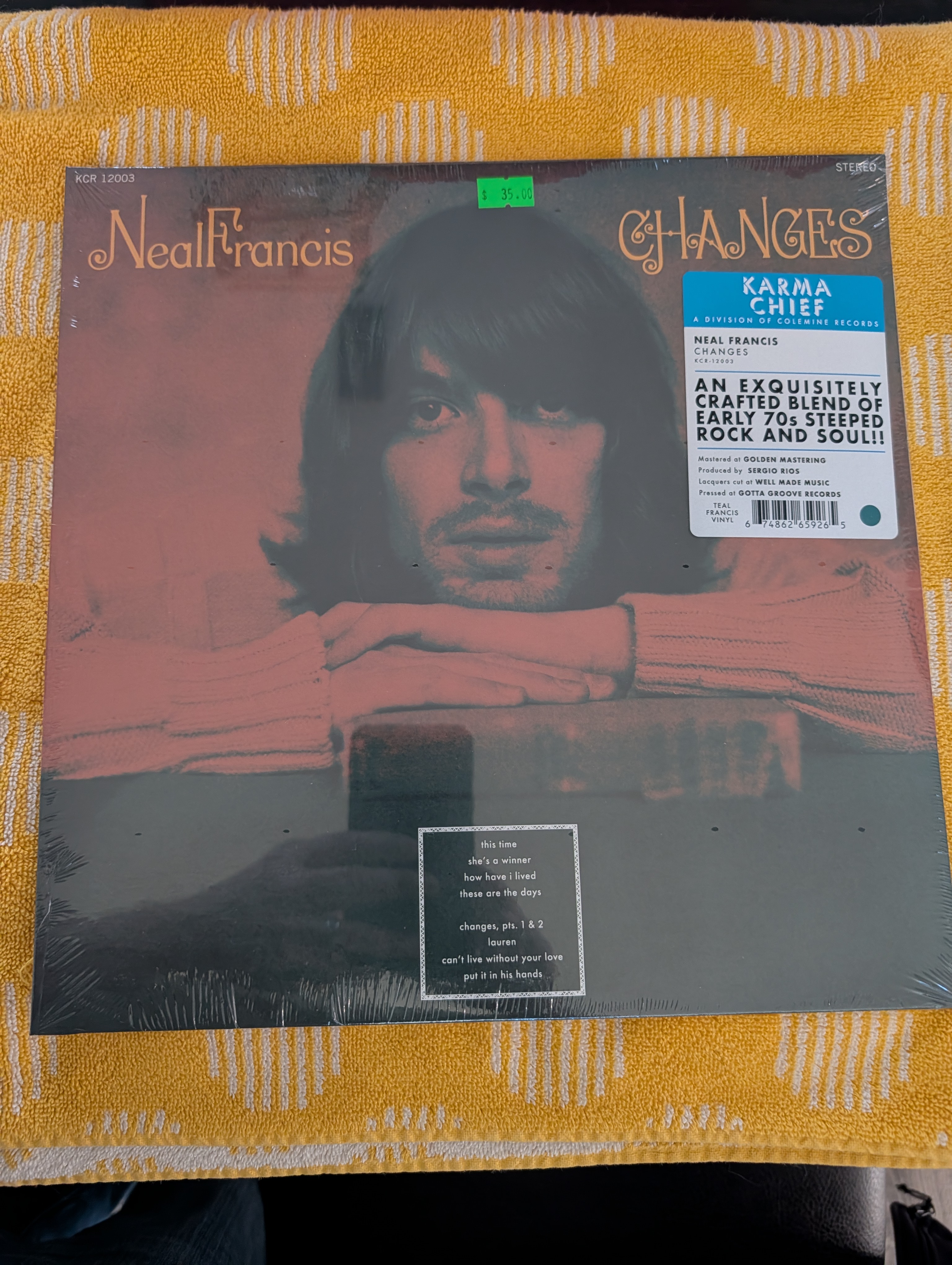 Neal Francis Changes teal vinyl sealed copy