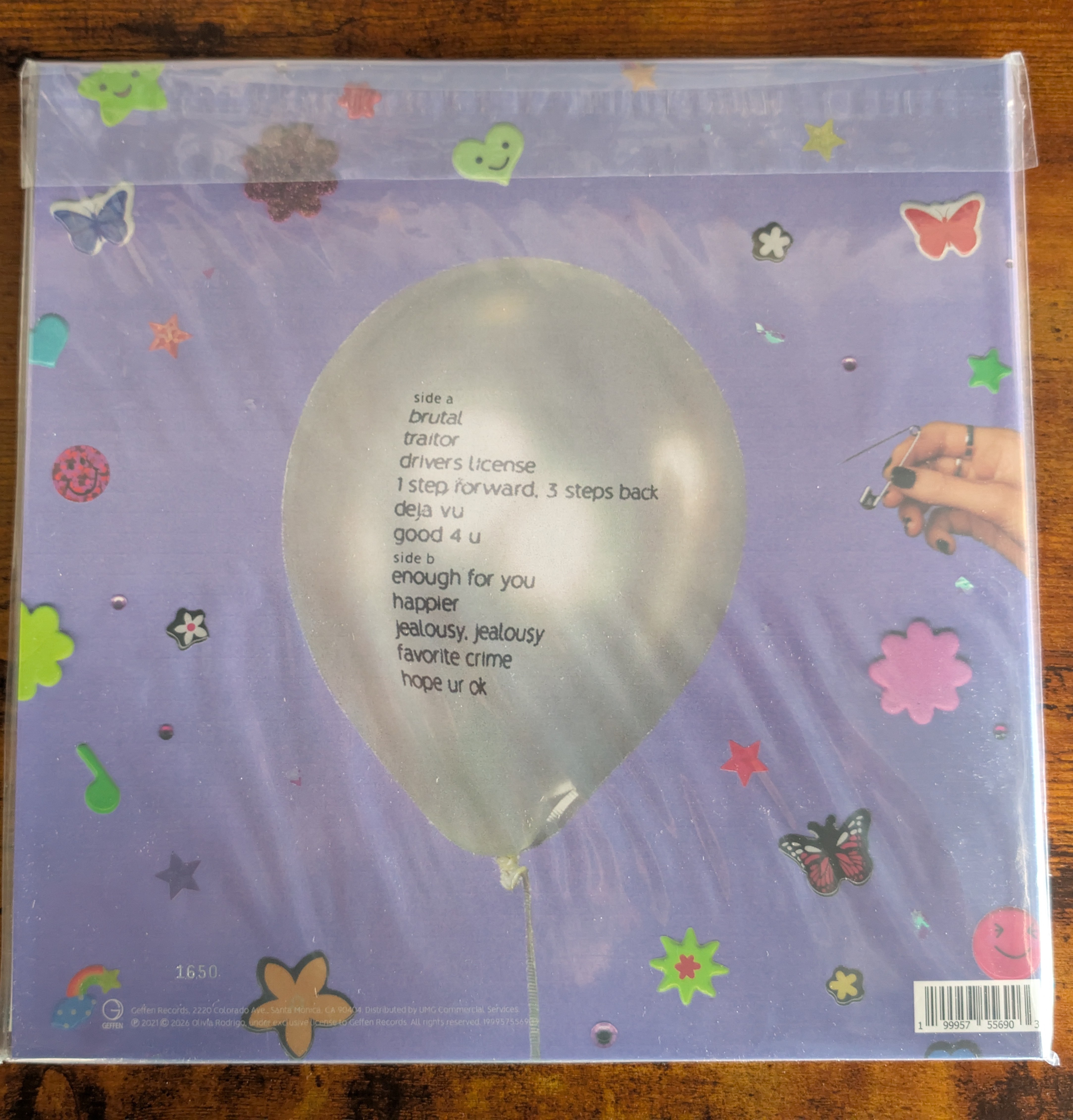 Image 2 of Olivia Rodrigo - Sour (Geffen Records, 199957556903) • LP • Purple Marbled [Sour Purple], Re-attachable Magnet • M/M • Club Edition, Limited Edition, Numbered, Reissue