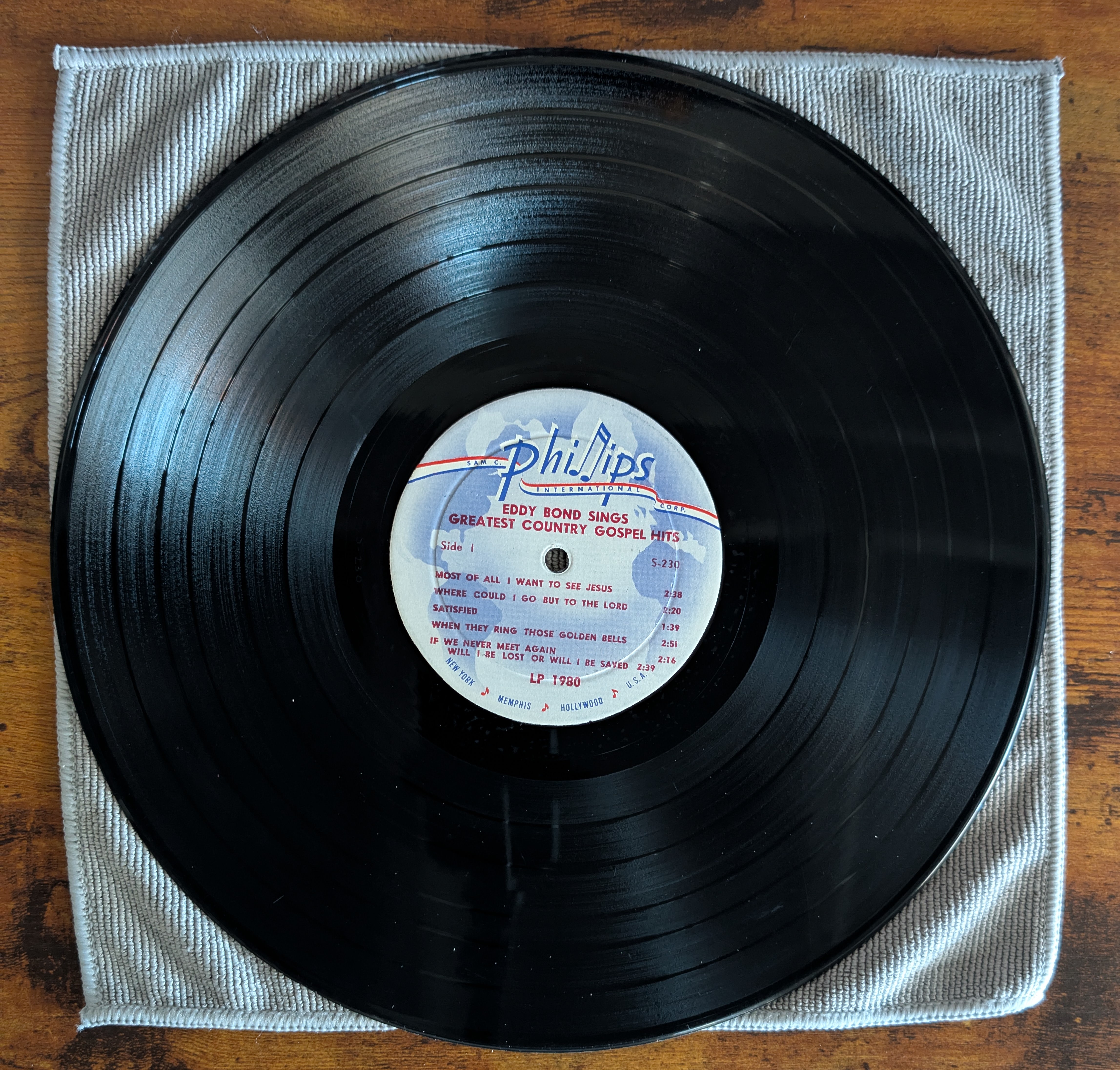 Image 3 of Eddie Bond - Sings Greatest Country Gospel Hits (Phillips International, PILP 1980) · LP · VG+/VG+
