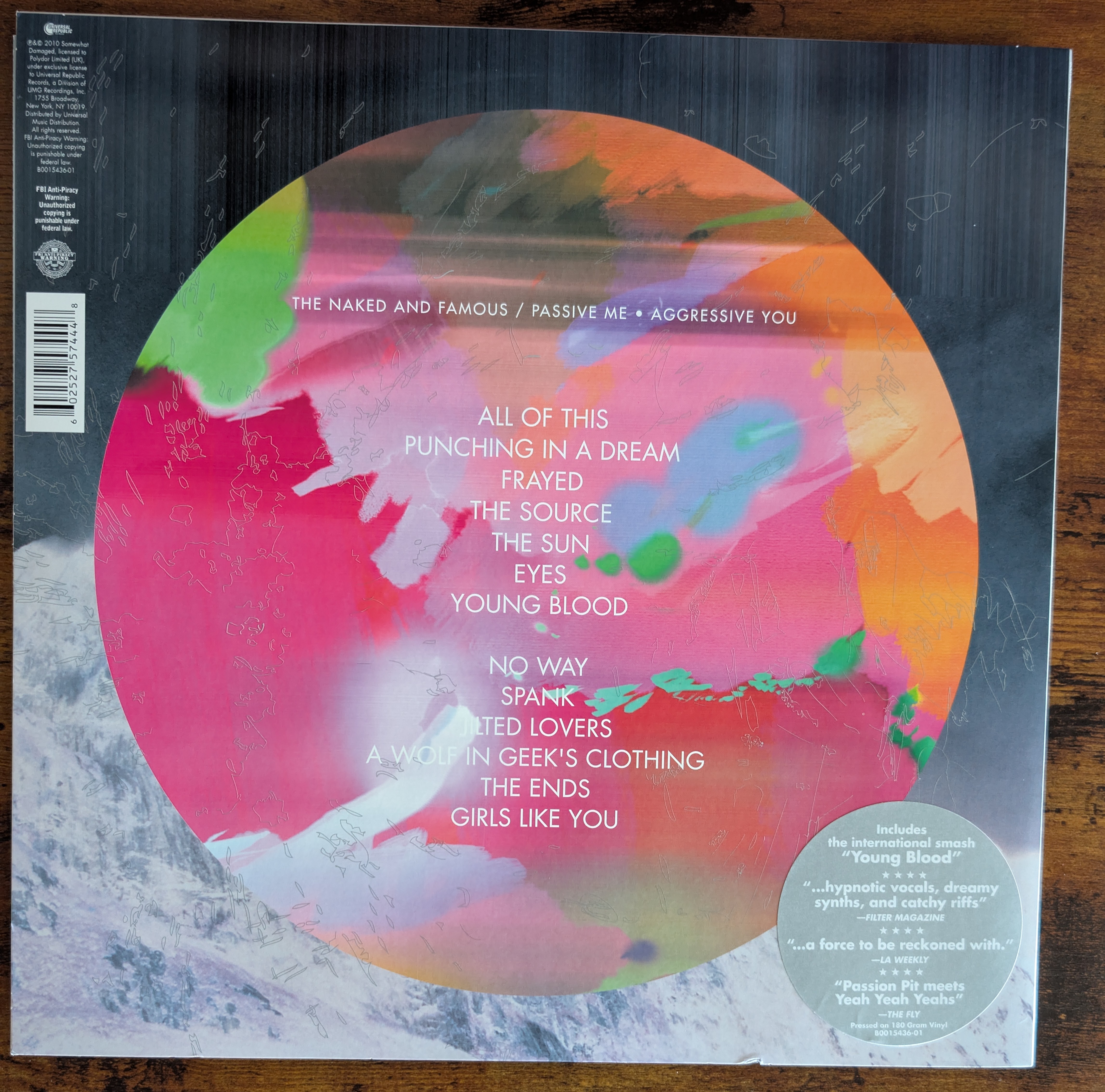 Image 2 of The Naked And Famous - Passive Me • Aggressive You (Universal Republic Records, B0015436-01) · LP · NM/NM