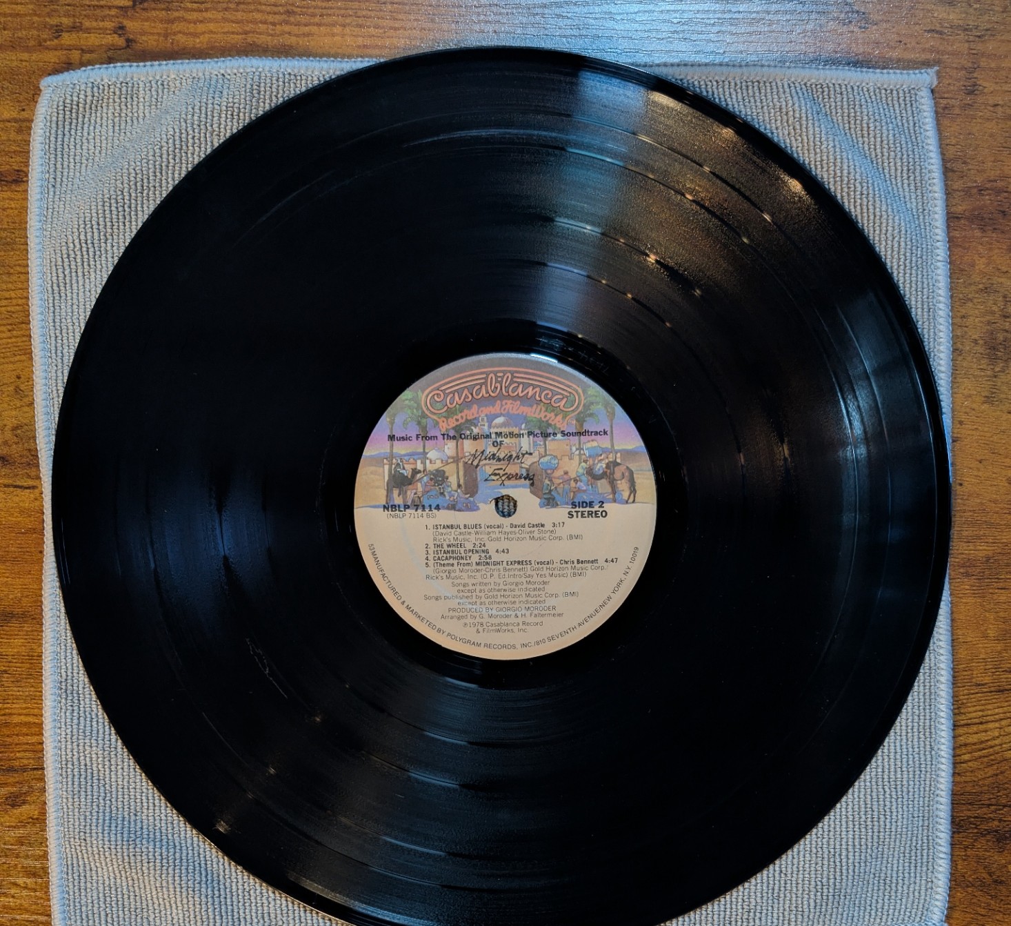 Image 4 of Giorgio Moroder - Midnight Express (Music From The Original Motion Picture Soundtrack) (Casablanca, NBLP 7114) · LP · 53 - Keel Pressing · NM/VG