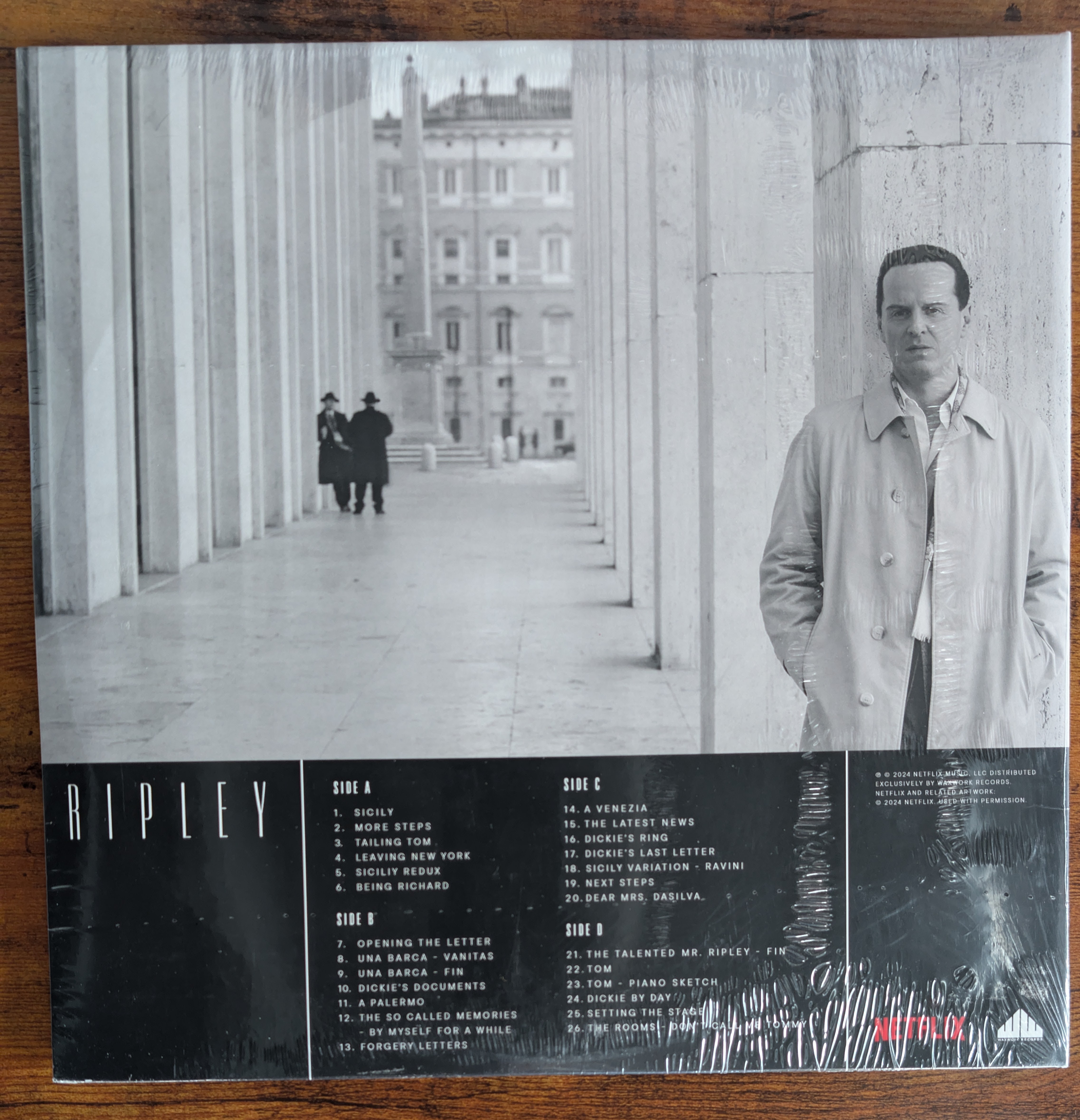 Image 2 of Jeff Russo - Ripley - Soundtrack From The Netflix Series (Waxwork Records, WW211) · 2xLP · Black & Clear Swirled · M/M