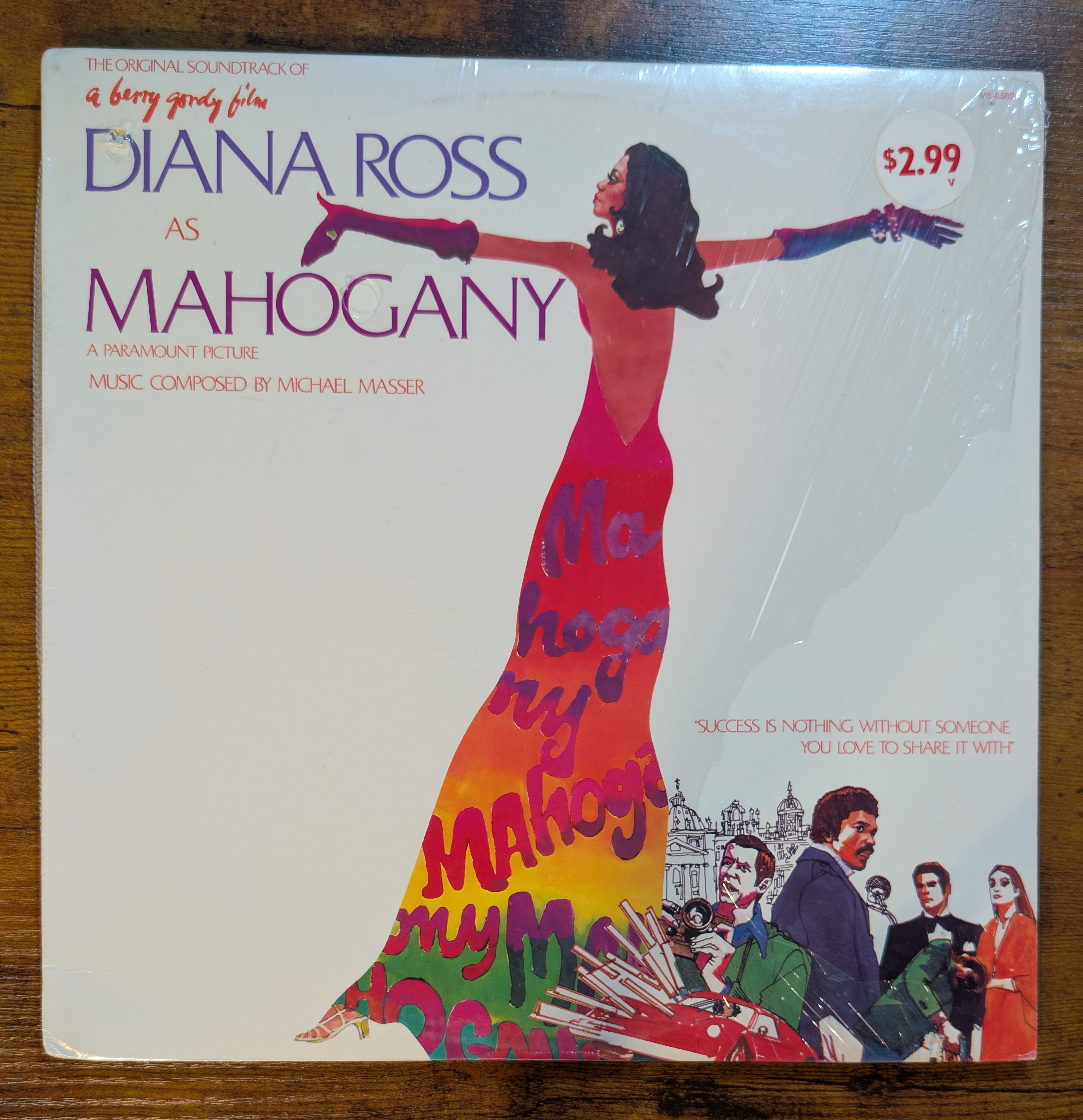 Michael Masser , Diana Ross - Mahogany (Motown, M6-858S1) · LP · Hollywood Pressing · VG+/VG+
