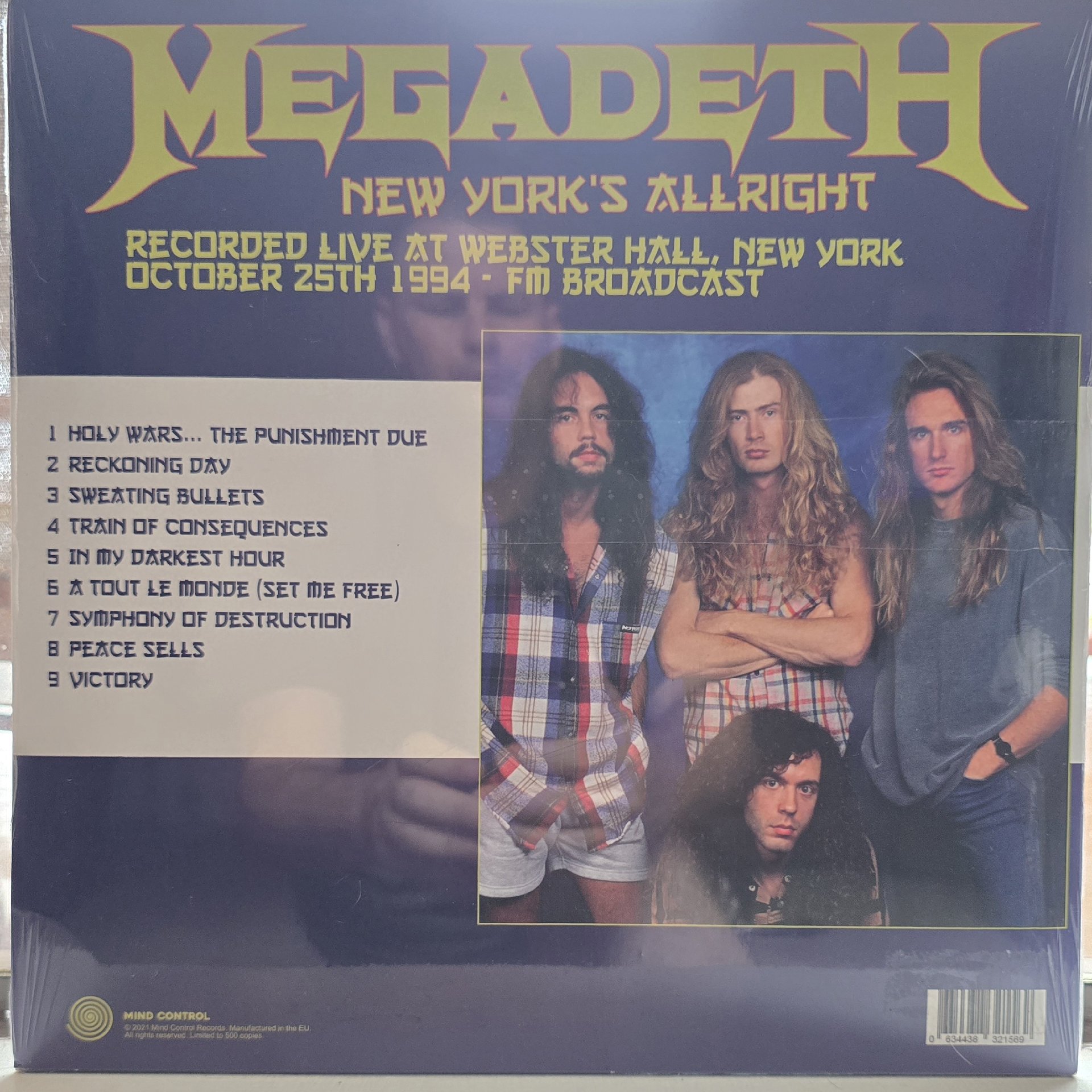 Image 2 of Megadeth New York Is Alright Vinyl LP