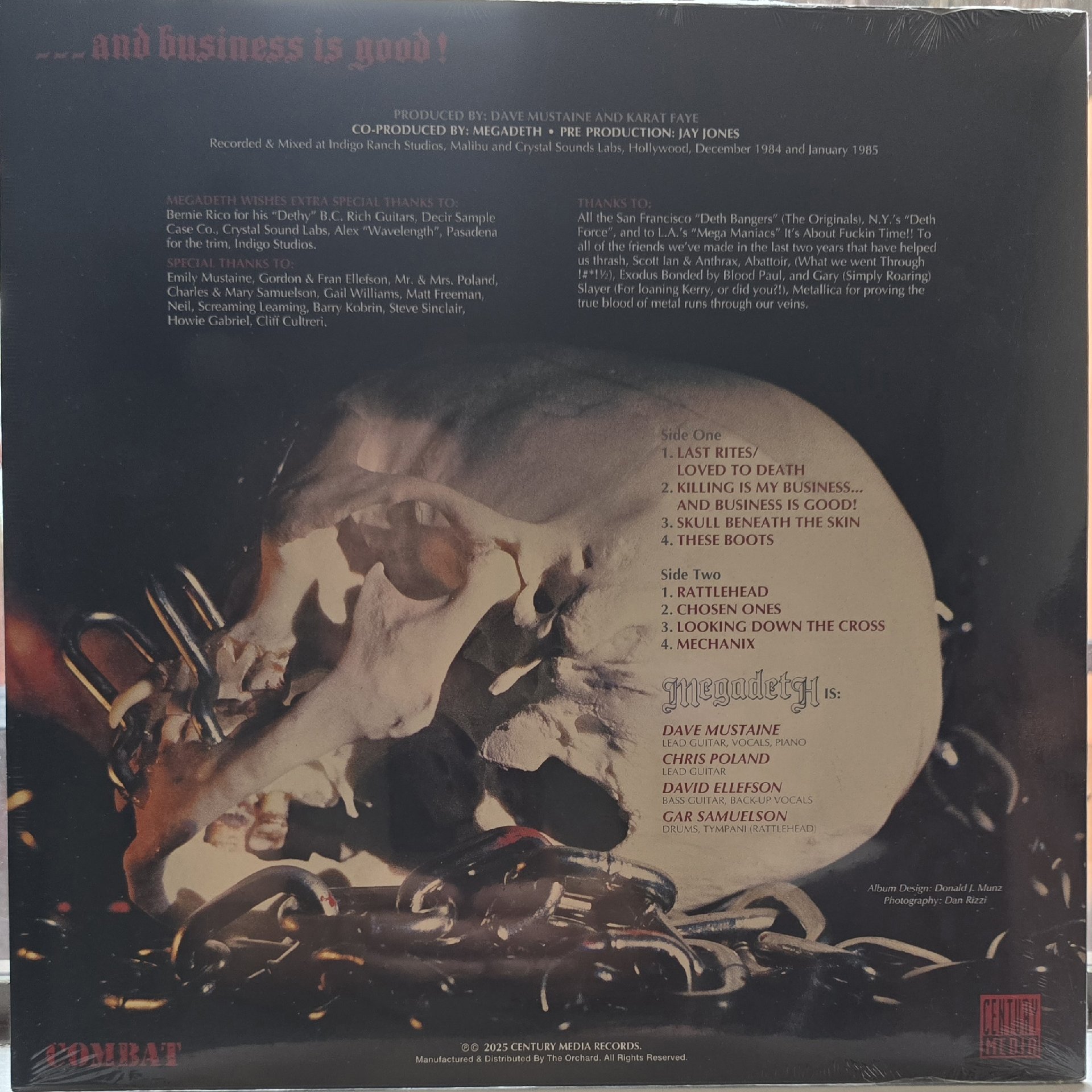 Image 3 of Megadeth Killing Is My Business 40th Anniversary Vinyl LP