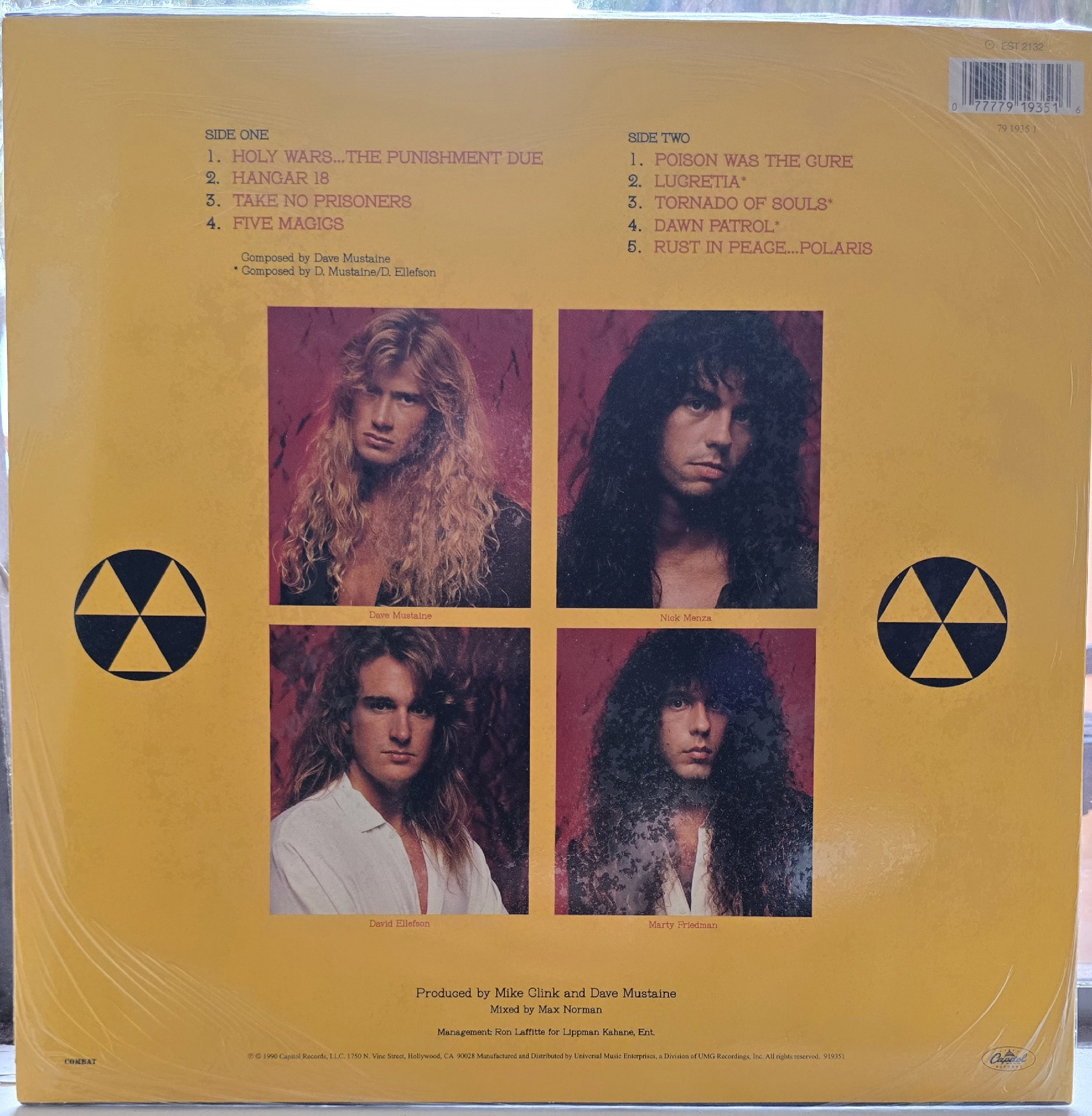 Image 2 of Megadeth Rust In Peace Vinyl LP