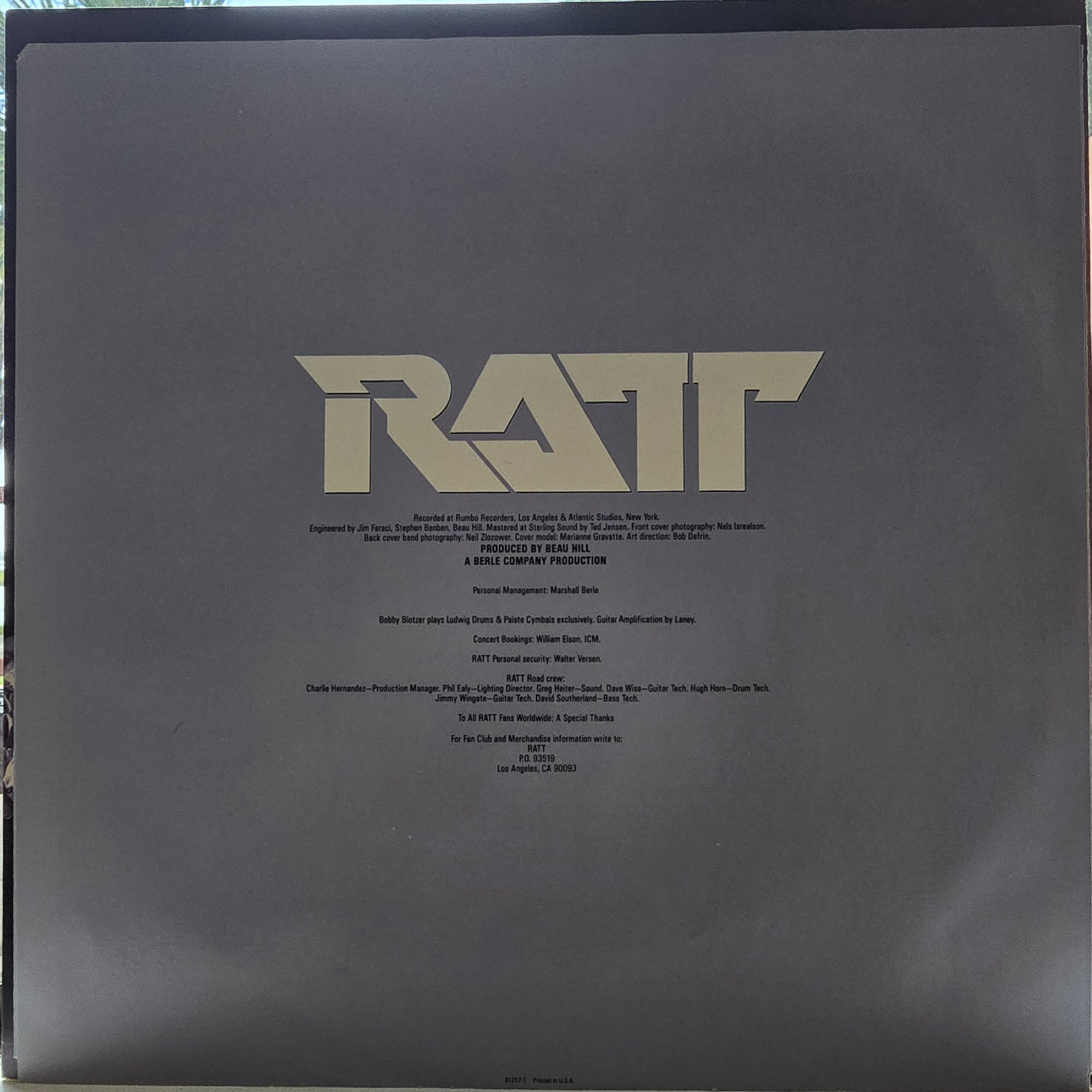 Image 4 of Ratt Invasion Of Your Privacy Vinyl LP