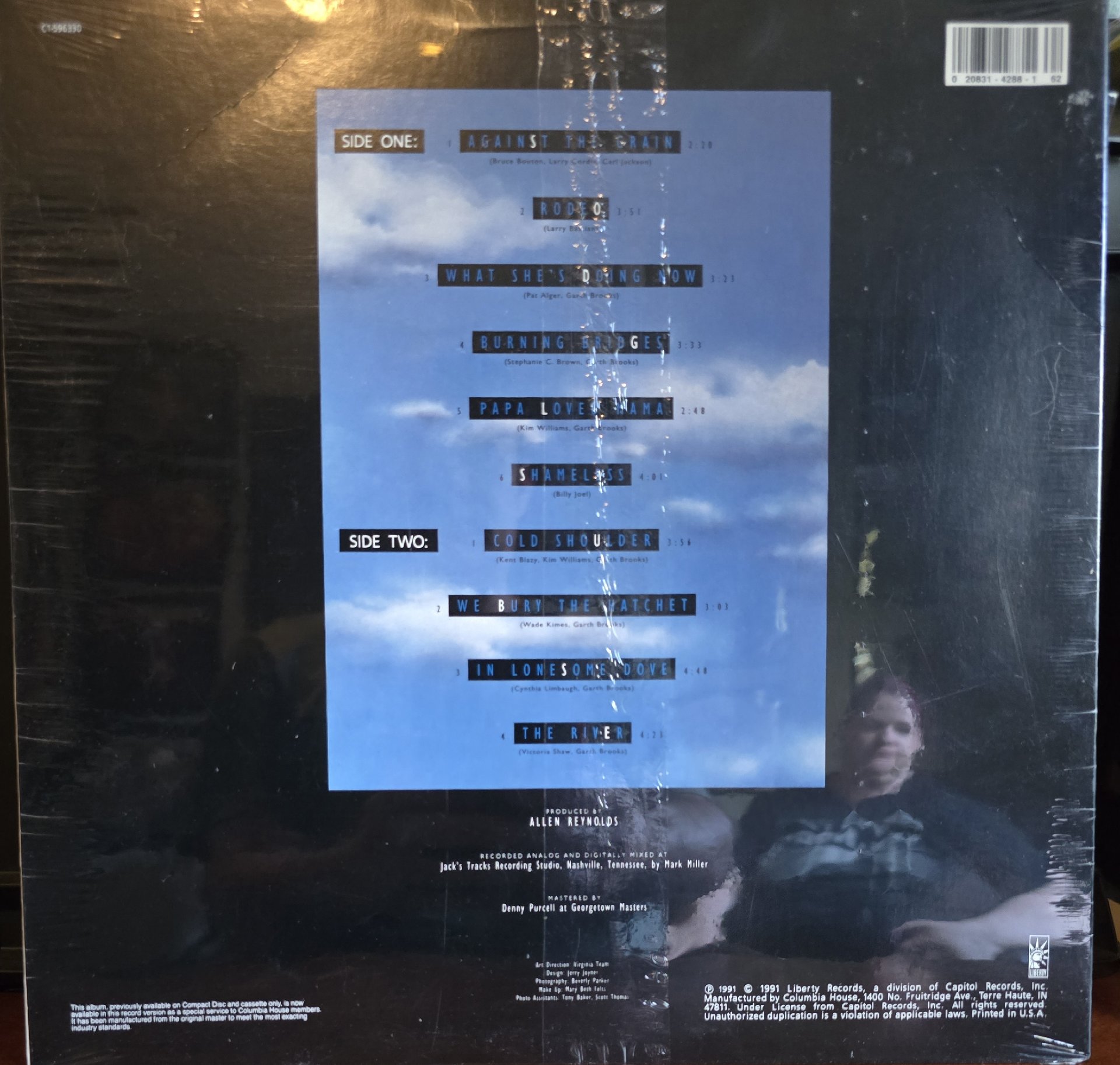 Image 2 of Garth Brooks Ropin The Wind Vinyl LP