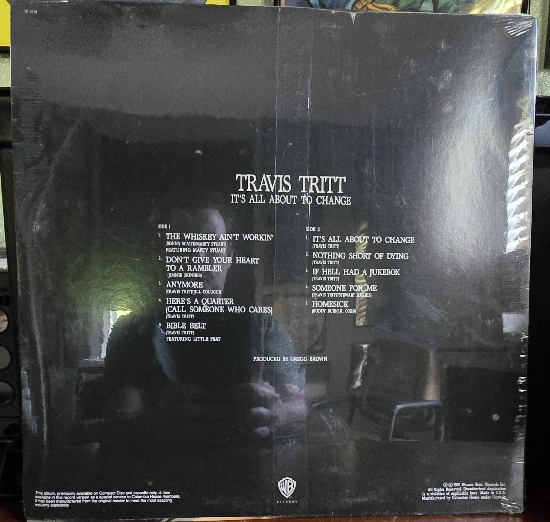 Image 2 of Travis Tritt It's All About To Change Vinyl LP