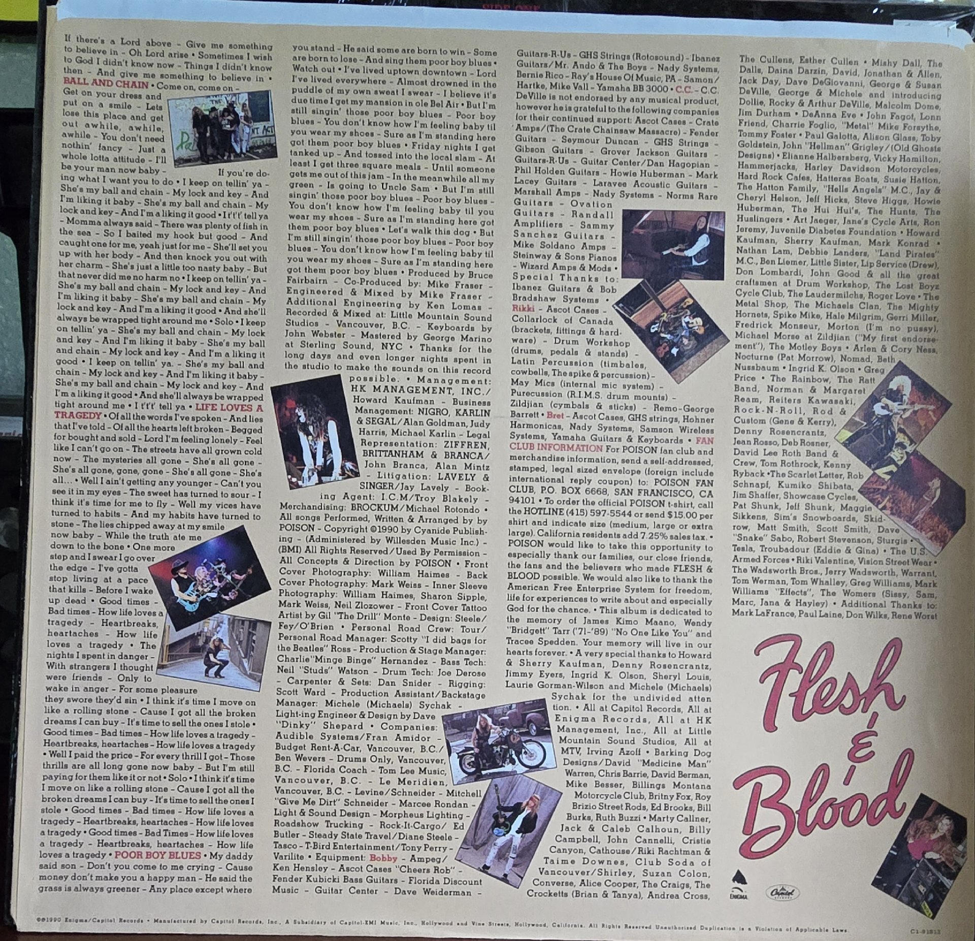 Image 3 of Poison Flesh And Blood Vinyl LP