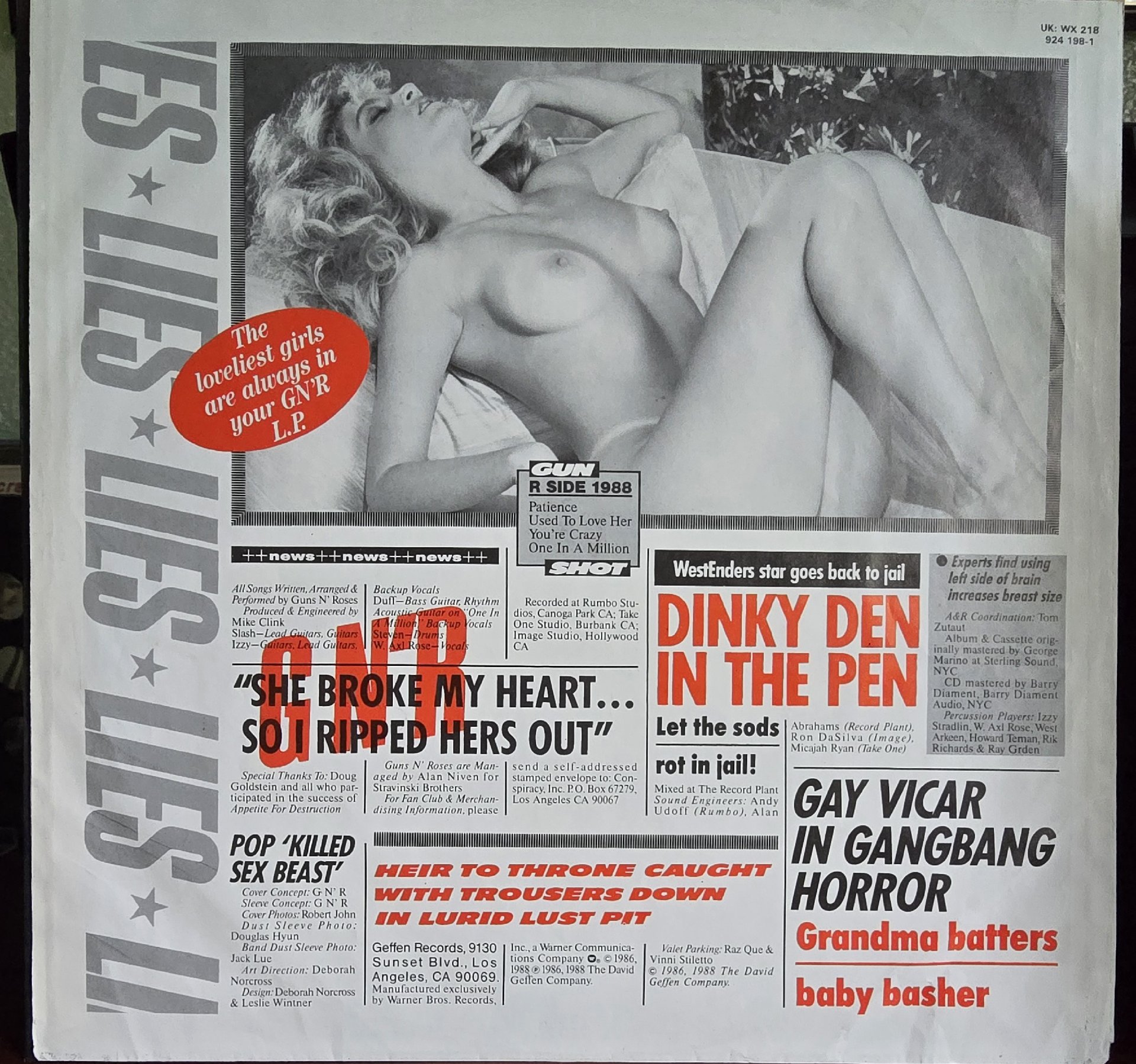 Image 3 of Guns N Roses Lies Vinyl LP