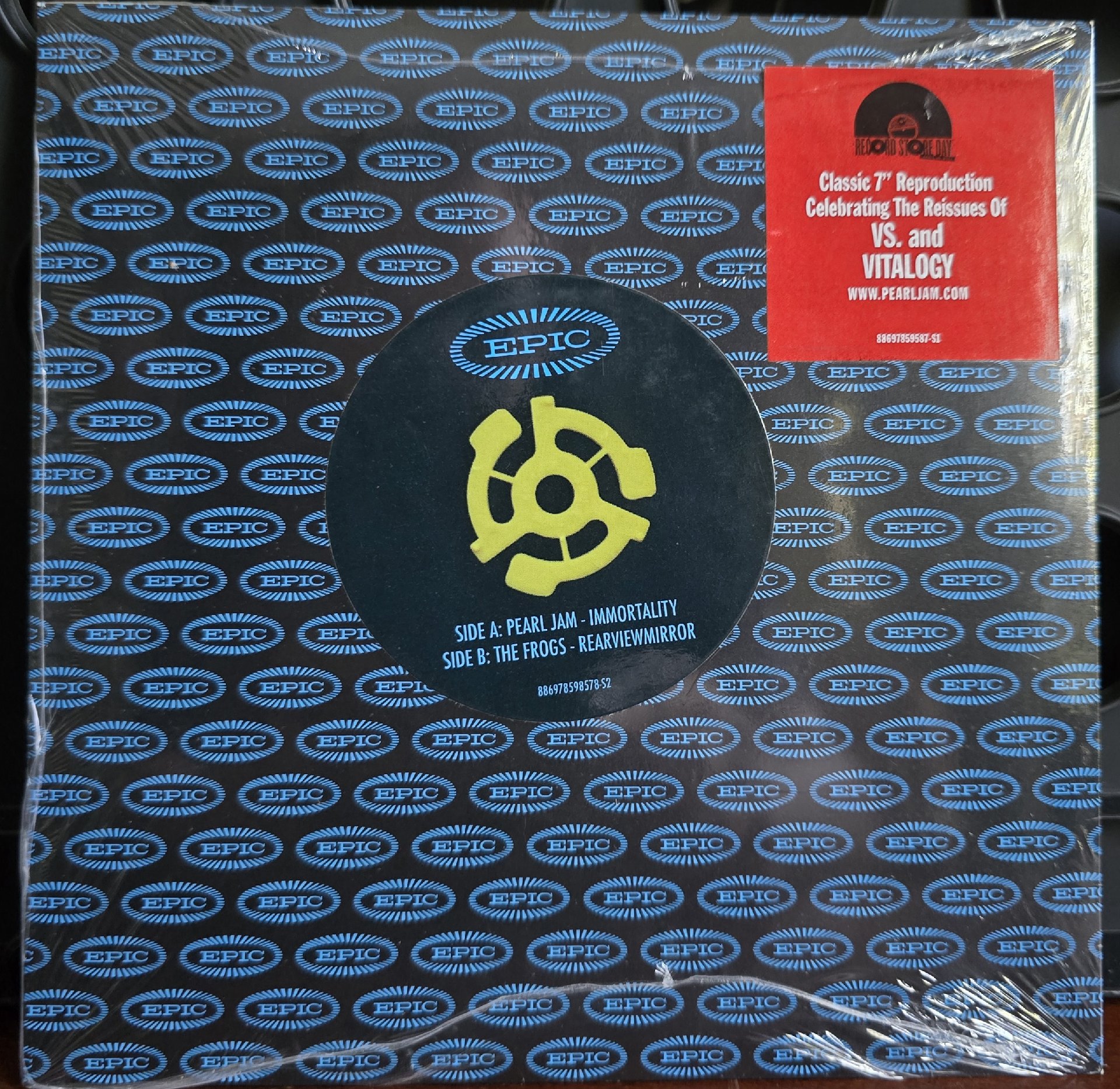 Pearl Jam Immortality 7inch Vinyl Single