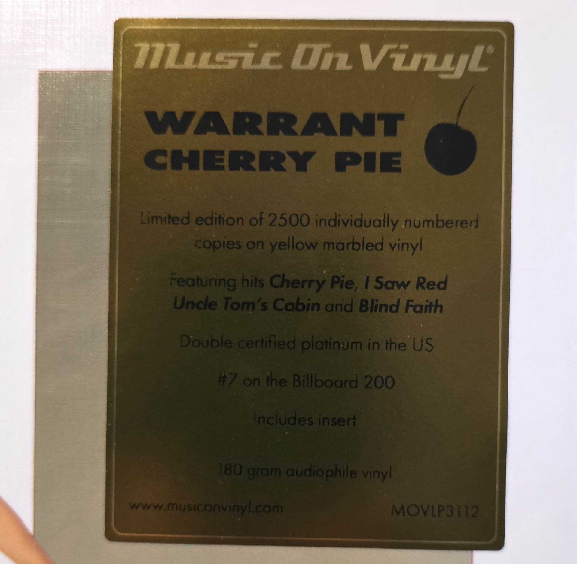 Image 2 of Warrant Cherry Pie Vinyl LP
