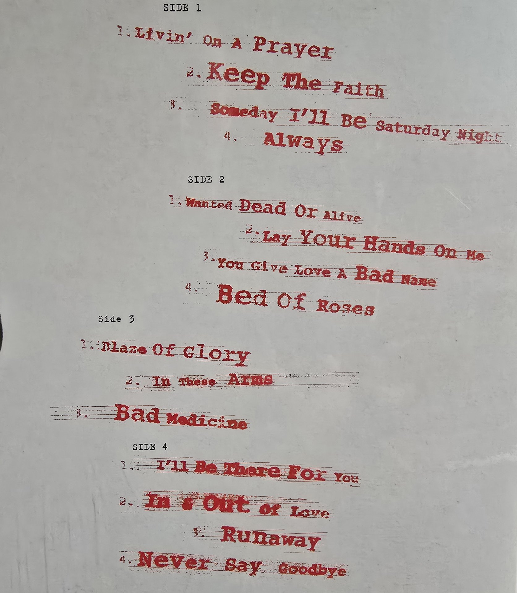 Image 3 of Bon Jovi Crossroads Greatest Hits Vinyl LP