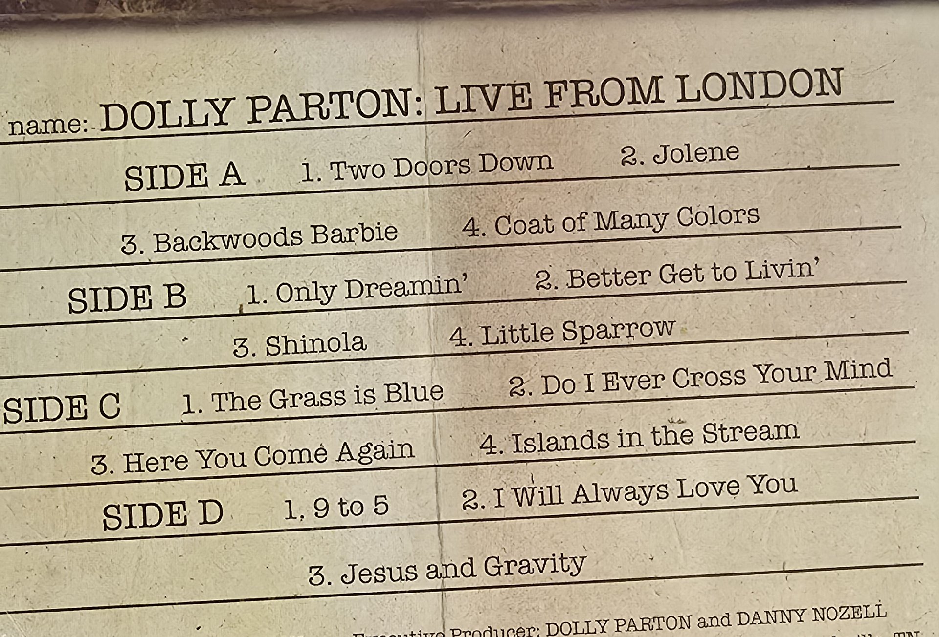 Image 3 of Dolly Parton Live In London Vinyl LP