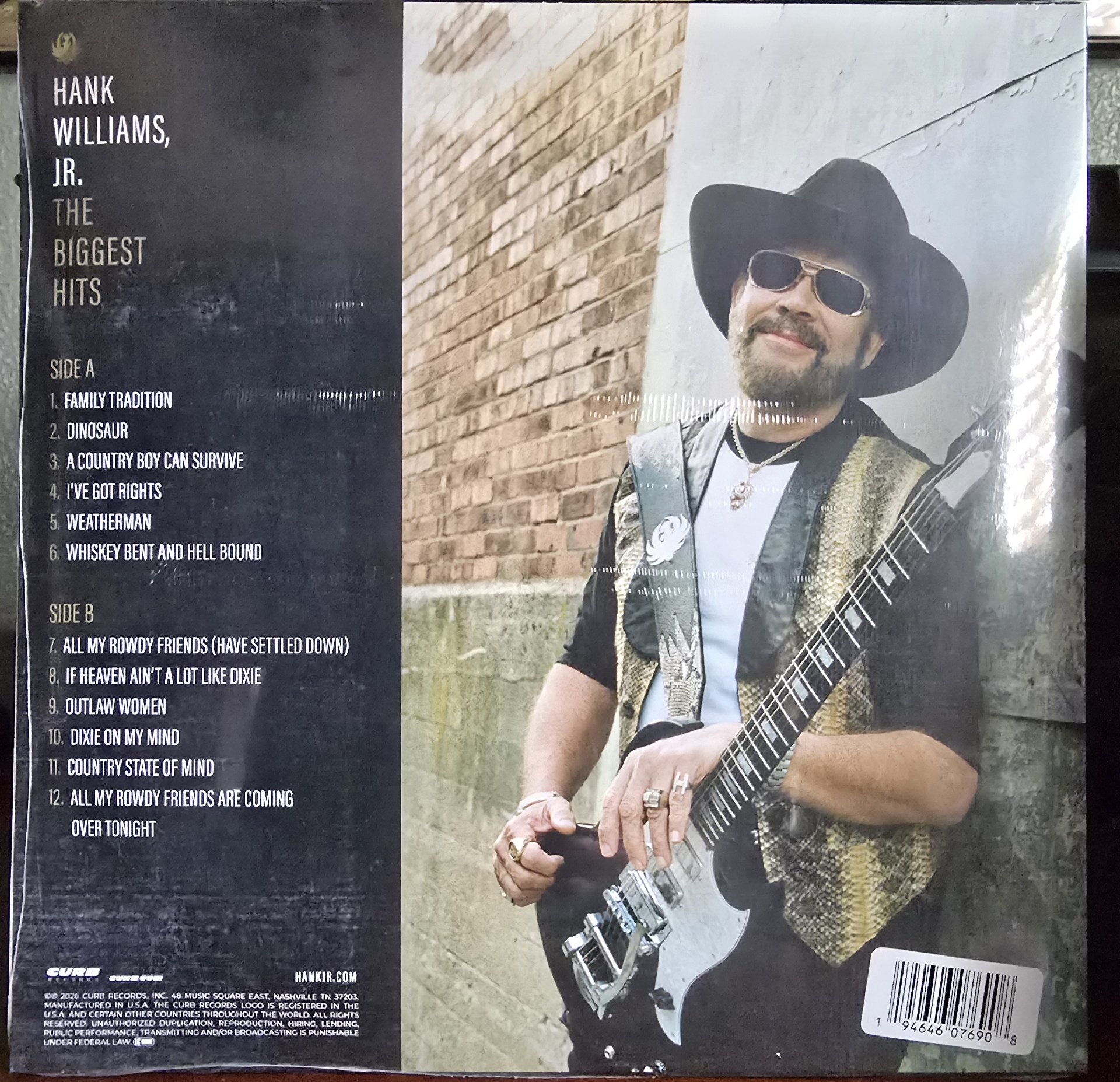 Image 3 of Hank Williams Jr The Biggest Hits Vinyl LP