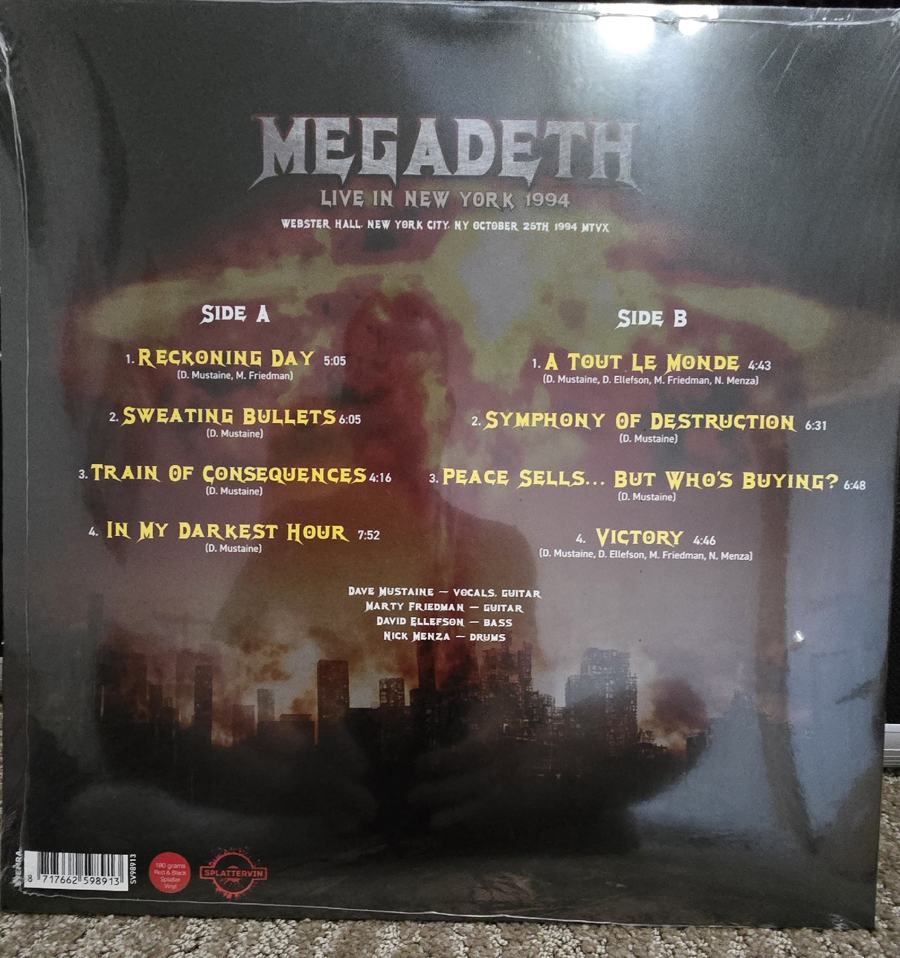 Image 3 of Megadeth Live In New York 1994
