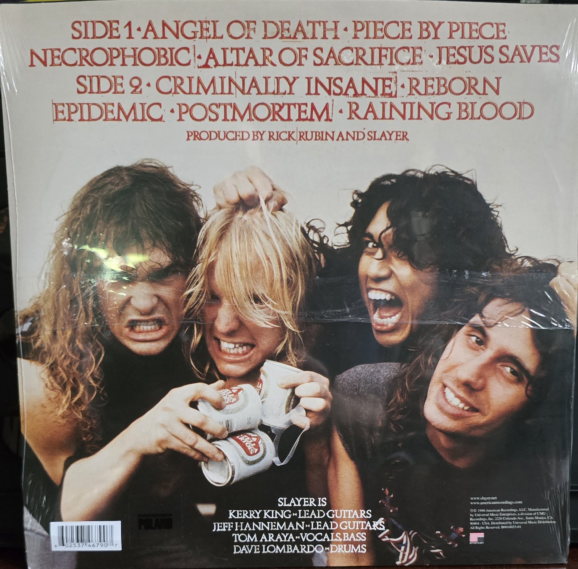 Image 2 of Slayer Reign In Blood Vinyl LP