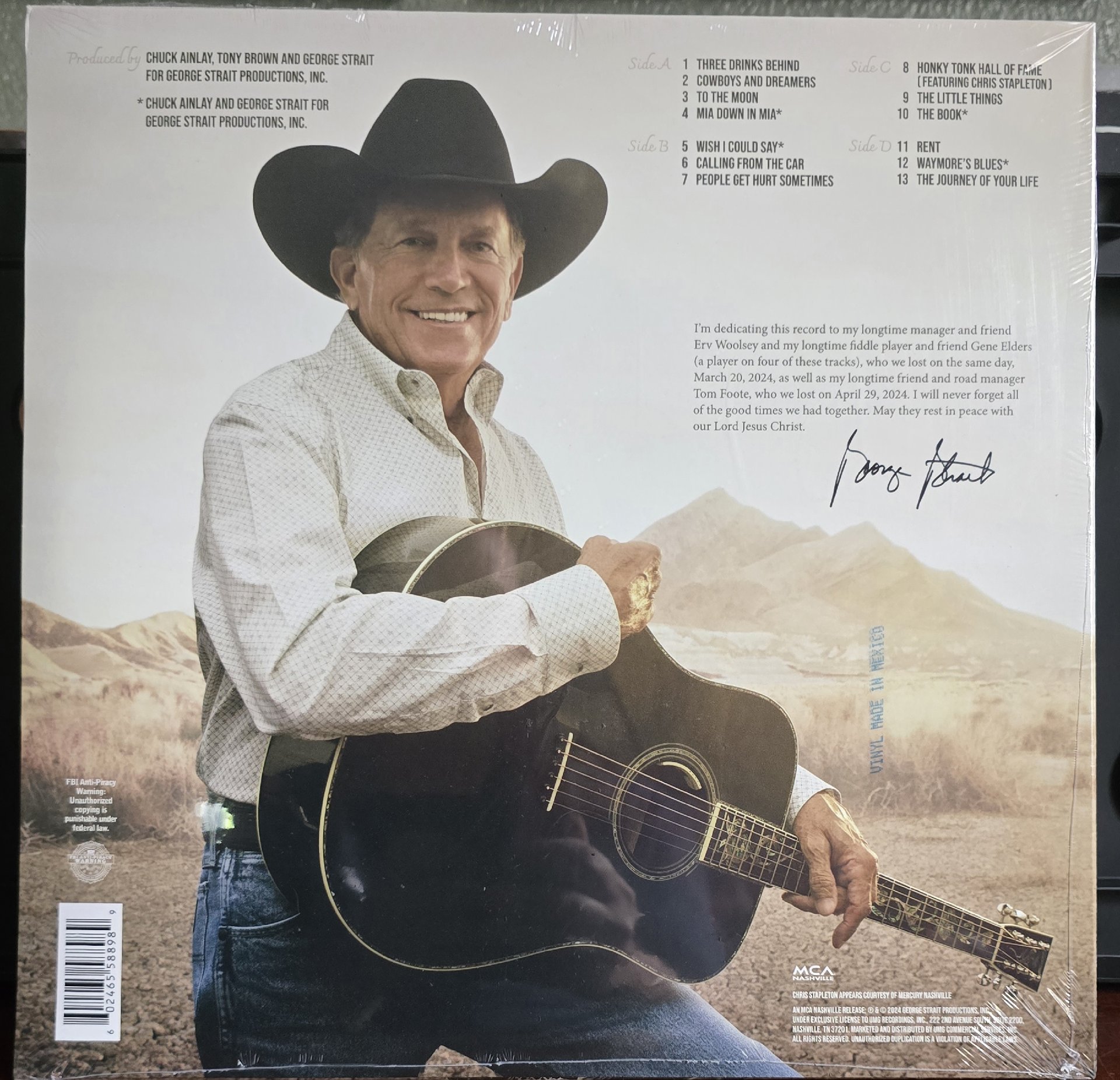 Image 3 of George Strait Cowboys And Dreamers Vinyl LP