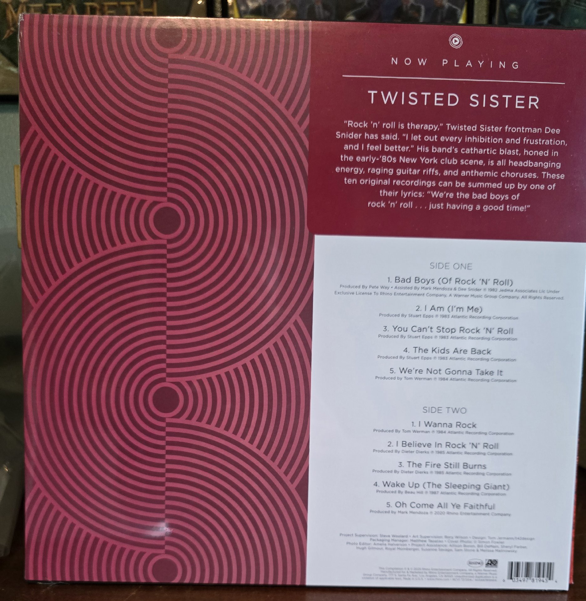Image 3 of Twisted Sister Now Playing Vinyl LP