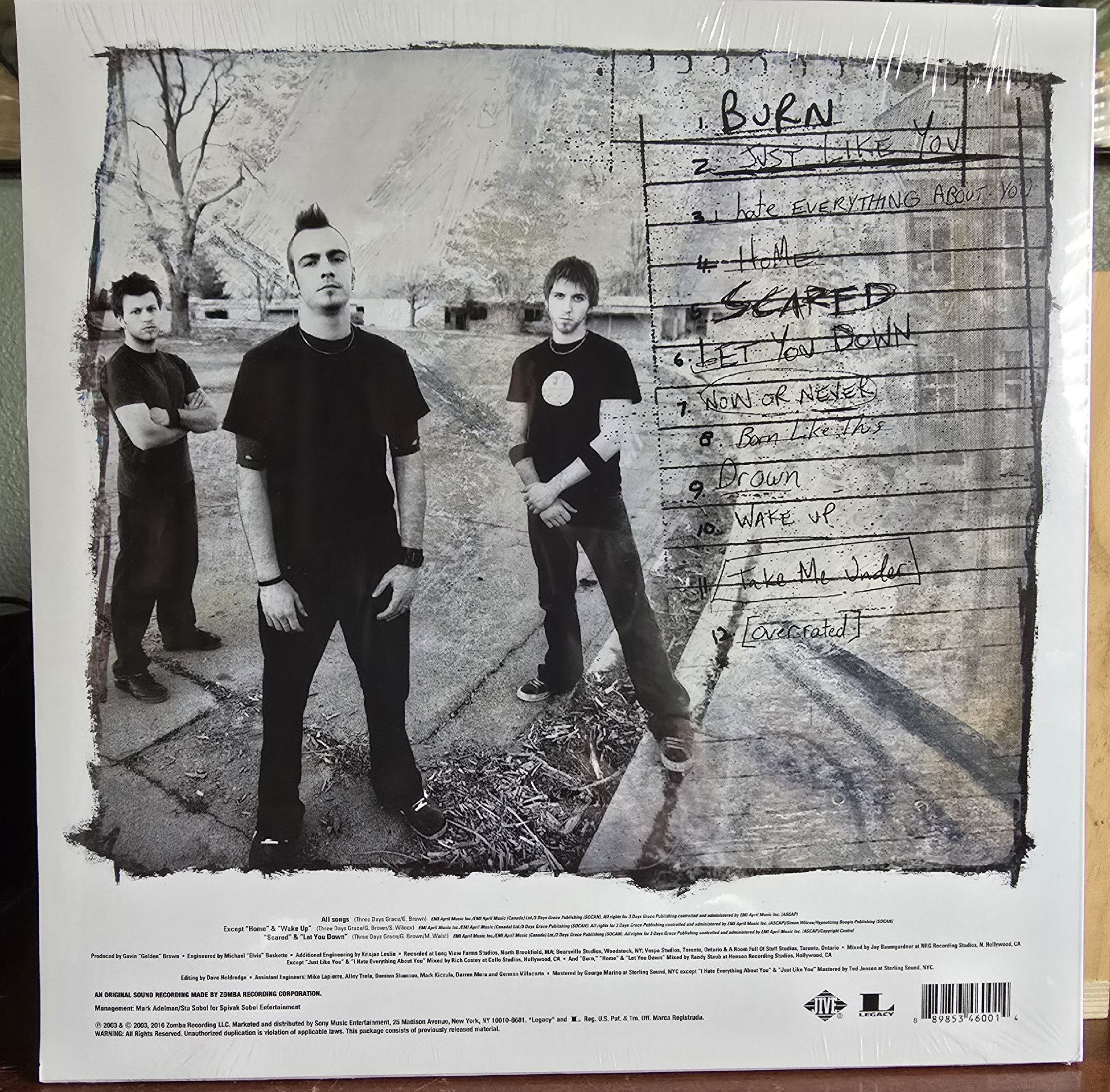 Image 3 of Three Days Grace Self-Titled Vinyl LP