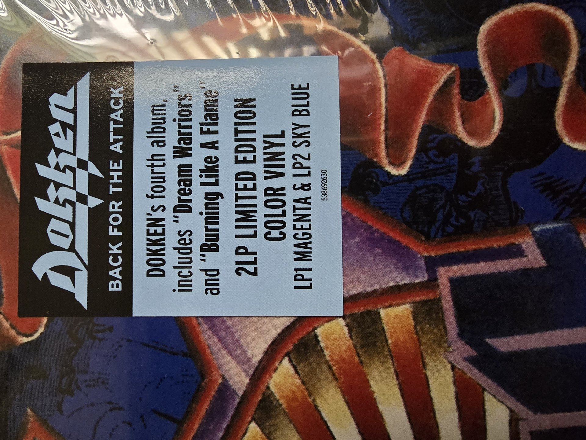 Image 3 of Dokken Back For The Attack Vinyl LP