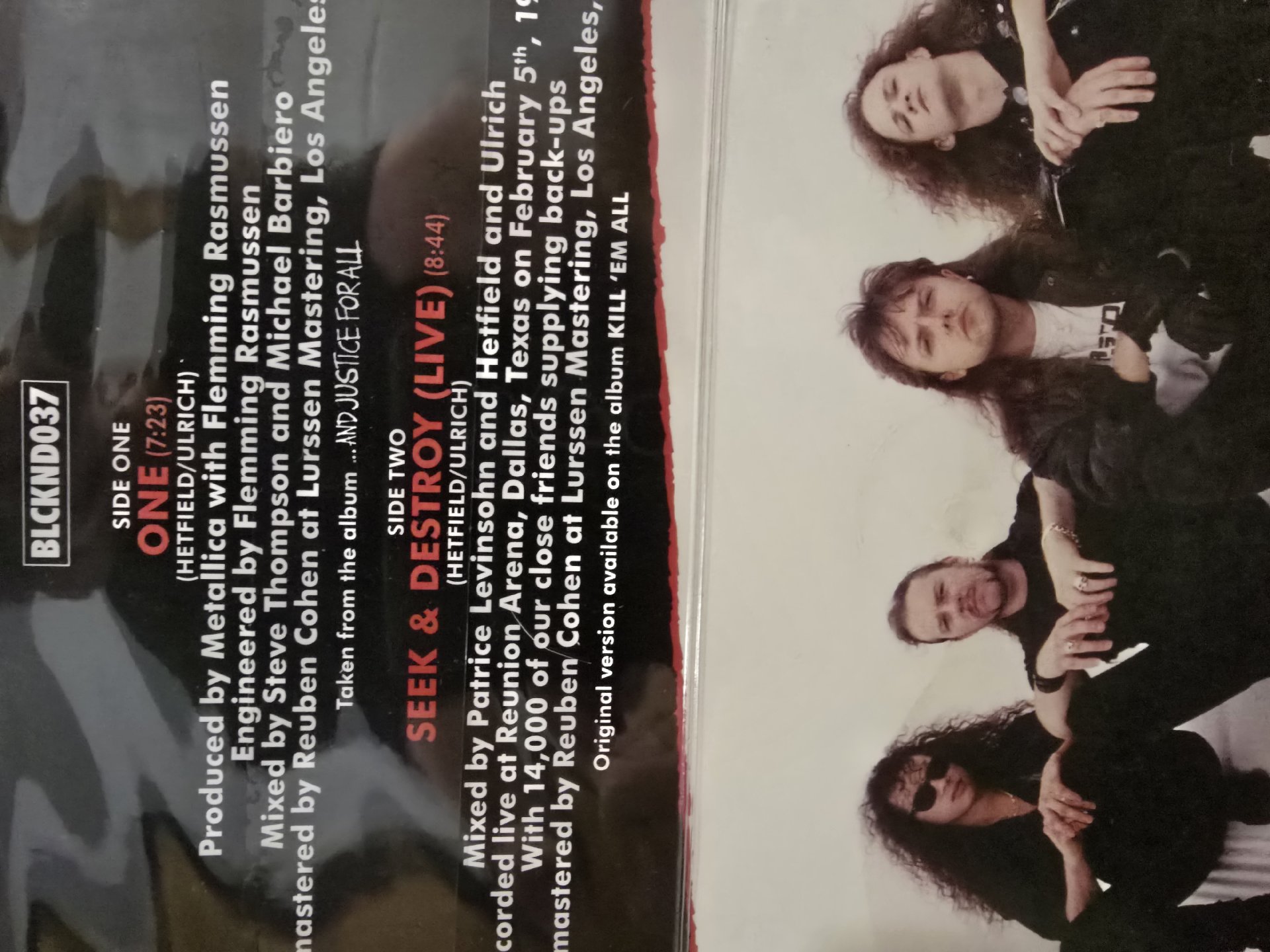Image 3 of Metallica One 10 Inch Vinyl Single