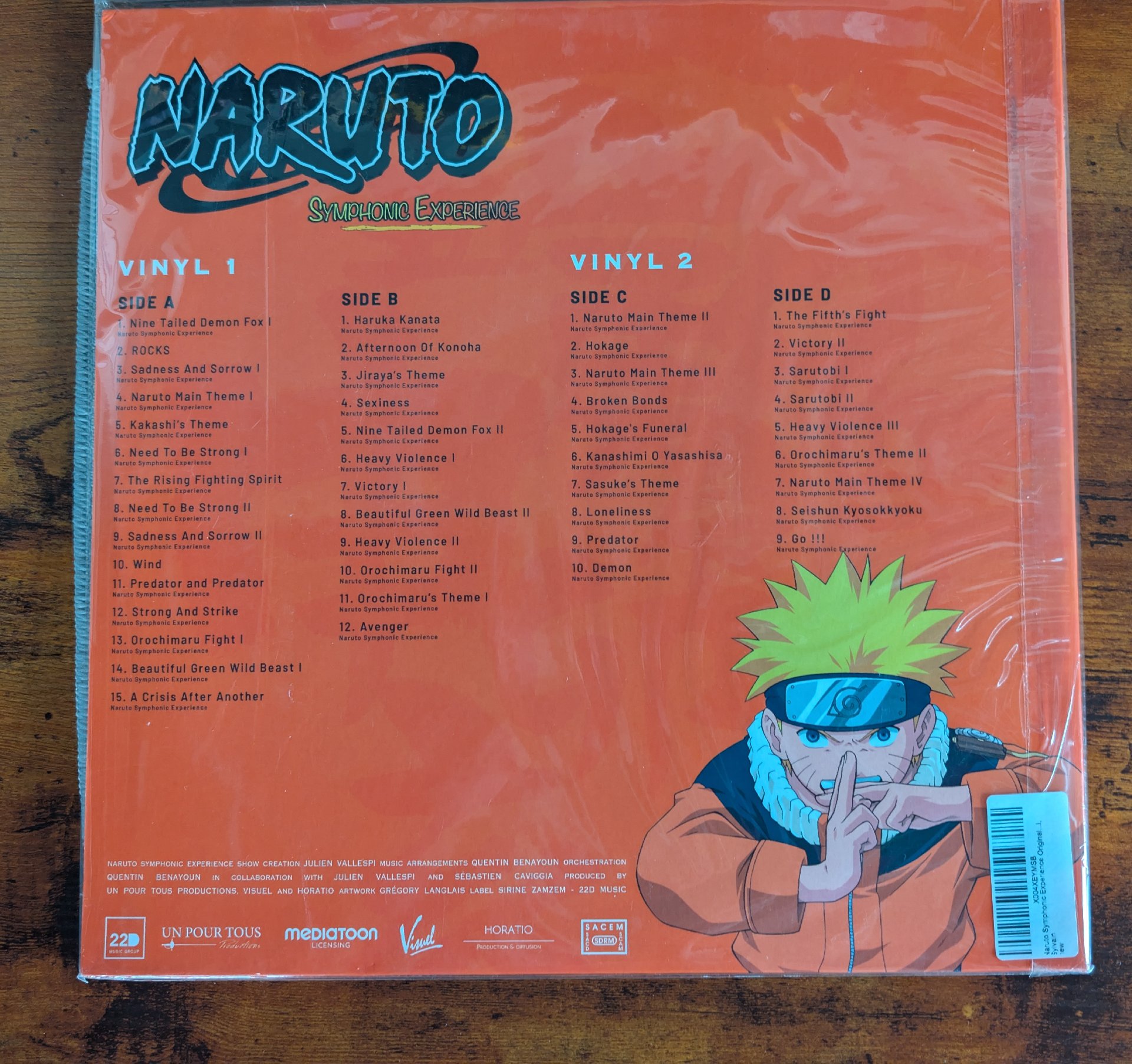 Image 2 of Naruto Symphonic Experience , ODINO Orchestra - Naruto Symphonic Experience (Mediatoon, none) · LP · Opaque Red Vinyl · M/NM