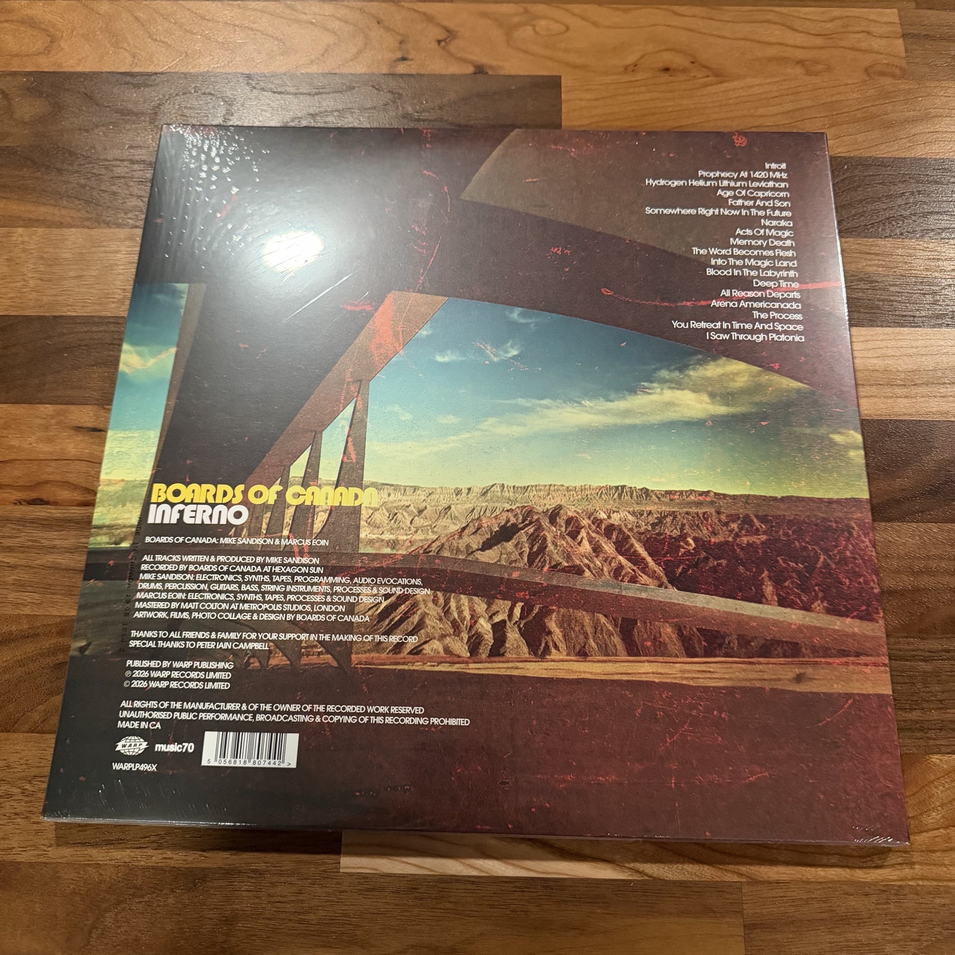 Image 2 of Boards Of Canada - Inferno (Warp Records) · LP · 1st press · Transparent Red · Limited deluxe edition